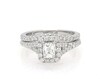 Thumbnail Image 1 of Previously Owned THE LEO Diamond Emerald-Cut Bridal Set 1-1/3 ct tw 14K White Gold Size 6