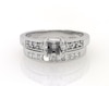 Thumbnail Image 1 of Previously Owned Princess & Round-Cut Diamond Bridal Setting Set 3/4 ct tw 14K White Gold Size 8.75