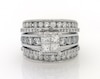 Thumbnail Image 1 of Previously Owned Princess-Cut Quad Diamond Bridal Set 2-5/8 ct tw 14K White Gold Size 6.5