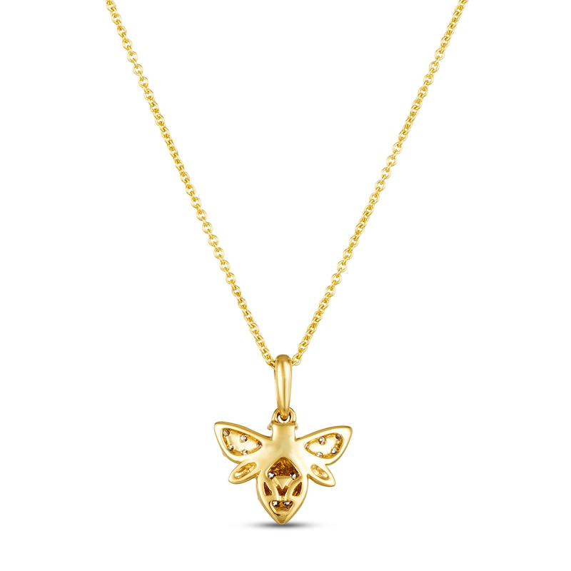 Main Image 3 of Previously Owned Le Vian Diamond Bee Necklace 1/4 ct tw 14K Honey Gold 18"