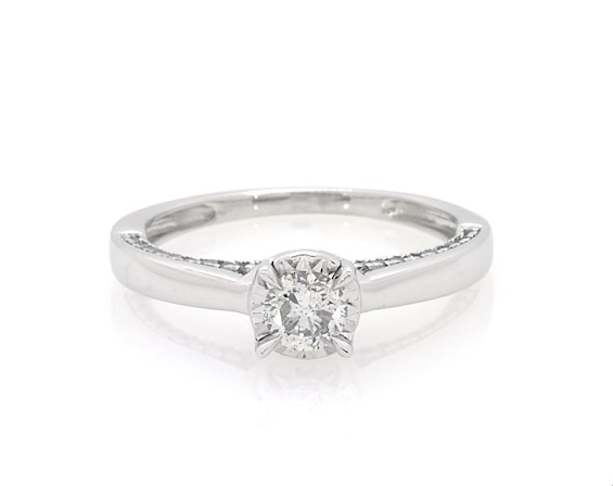 Previously Owned Diamond Engagement Ring 1/2 ct tw 10K White Gold (J/I3)