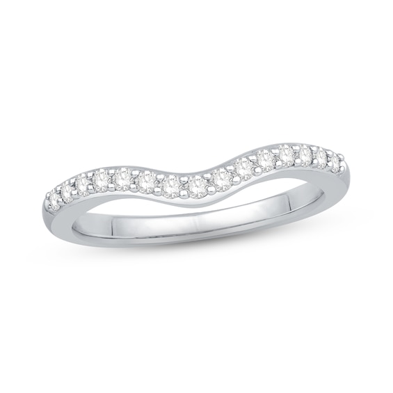 Previously Owned Diamond Contour Enhancer Ring 1/4 ct tw Round-cut Platinum
