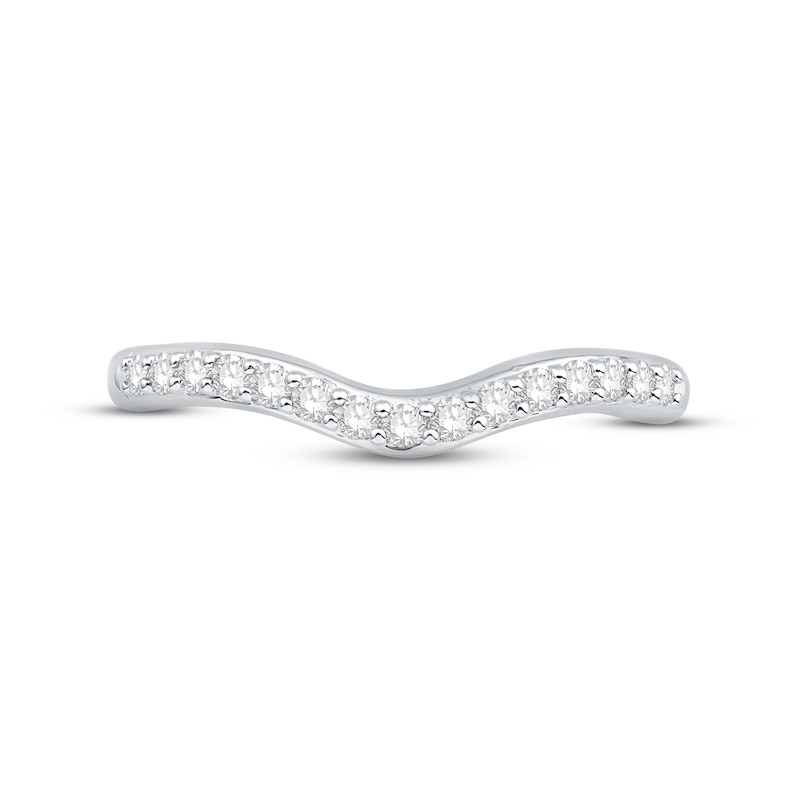 Main Image 3 of Previously Owned Diamond Contour Enhancer Ring 1/4 ct tw Round-cut Platinum