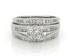 Thumbnail Image 1 of Previously Owned Multi-Diamond Bridal Set 3/4 ct tw 14K & 10K White Gold Size 6.5