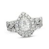 Thumbnail Image 1 of Previously Owned Neil Lane Pear-Shaped Diamond Double Halo Bridal Set 1-1/2 ct tw 14K White Gold Size 6