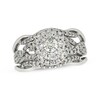 Thumbnail Image 1 of Previously Owned Round-Cut Diamond Double Halo Bridal Set 1-1/5 ct tw 14K White Gold Size 7.5