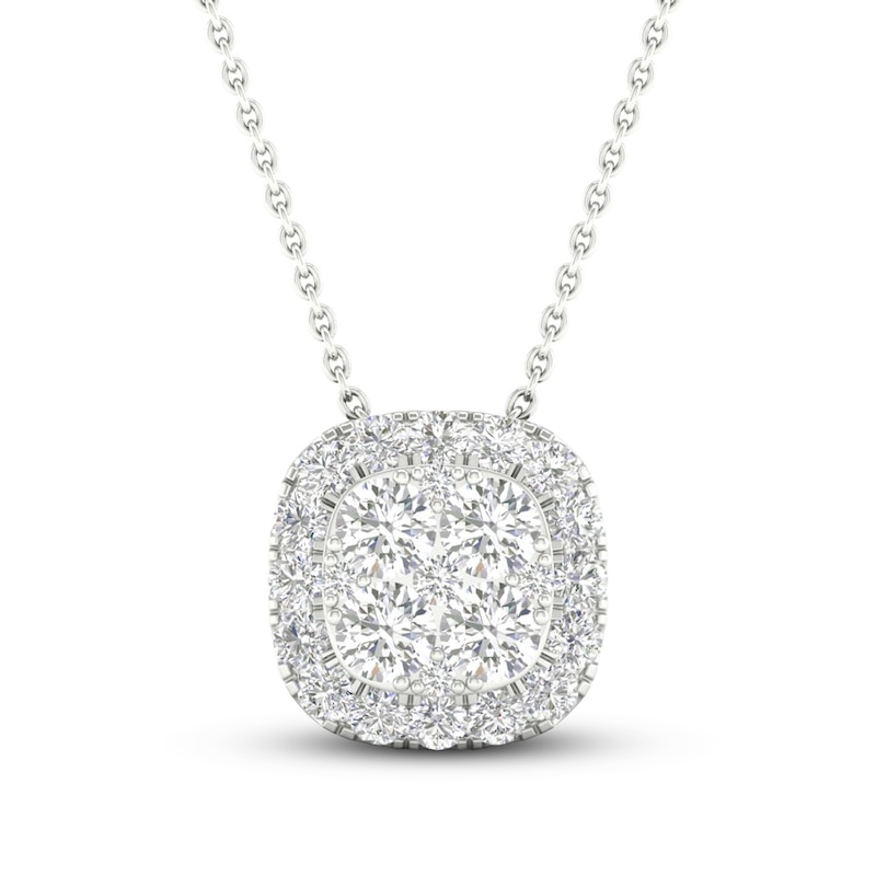 Main Image 1 of Previously Owned KAY Lab-Grown Diamonds Necklace 1/2 ct tw 14K White Gold 18"