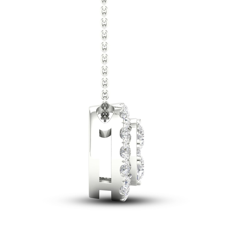 Main Image 3 of Previously Owned KAY Lab-Grown Diamonds Necklace 1/2 ct tw 14K White Gold 18"