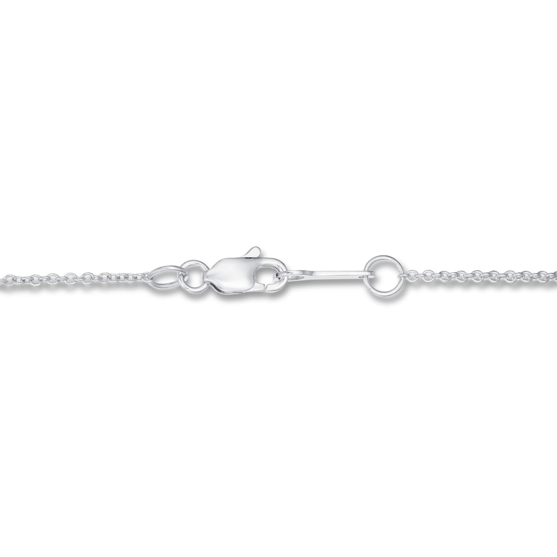 Main Image 3 of Previously Owned KAY Lab-Grown Diamonds Necklace 1/2 ct tw 14K White Gold 19" (F/SI2)