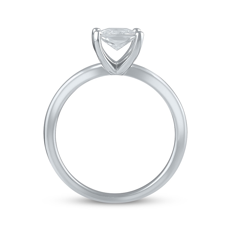 Main Image 3 of Previously Owned Lab-Grown Diamonds Princess-Cut Solitaire Engagement Ring 1-1/4 ct tw 14K White Gold (I/SI2)