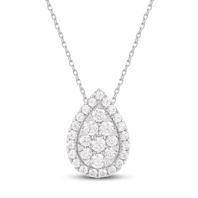 Main Image 1 of Previously Owned KAY Lab-Grown Diamonds Necklace 1 ct tw 14K White Gold 18"