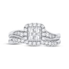 Thumbnail Image 3 of Previously Owned Multi-Diamond Center Bridal Set 3/8 ct tw Round-cut 10K White Gold