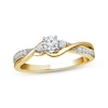 Thumbnail Image 1 of Previously Owned Round-Cut Diamond Three-Stone Engagement Ring 1/3 ct tw 10K Yellow Gold Size 9