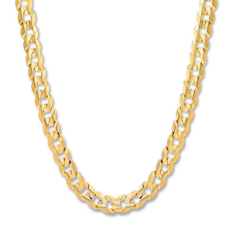 Main Image 1 of Previously Owned Miami Cuban Curb Necklace Solid 10K Yellow Gold 24"