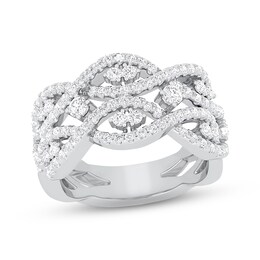 Previously Owned KAY Lab-Grown Diamonds Open Weave Ring 1 ct tw 14K White Gold