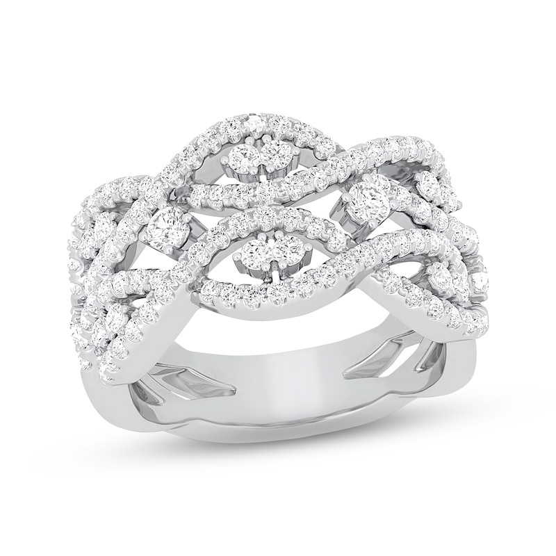 Main Image 1 of Previously Owned KAY Lab-Grown Diamonds Open Weave Ring 1 ct tw 14K White Gold