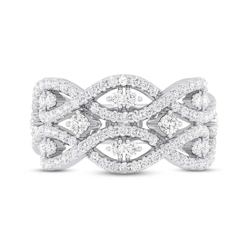 Main Image 4 of Previously Owned KAY Lab-Grown Diamonds Open Weave Ring 1 ct tw 14K White Gold