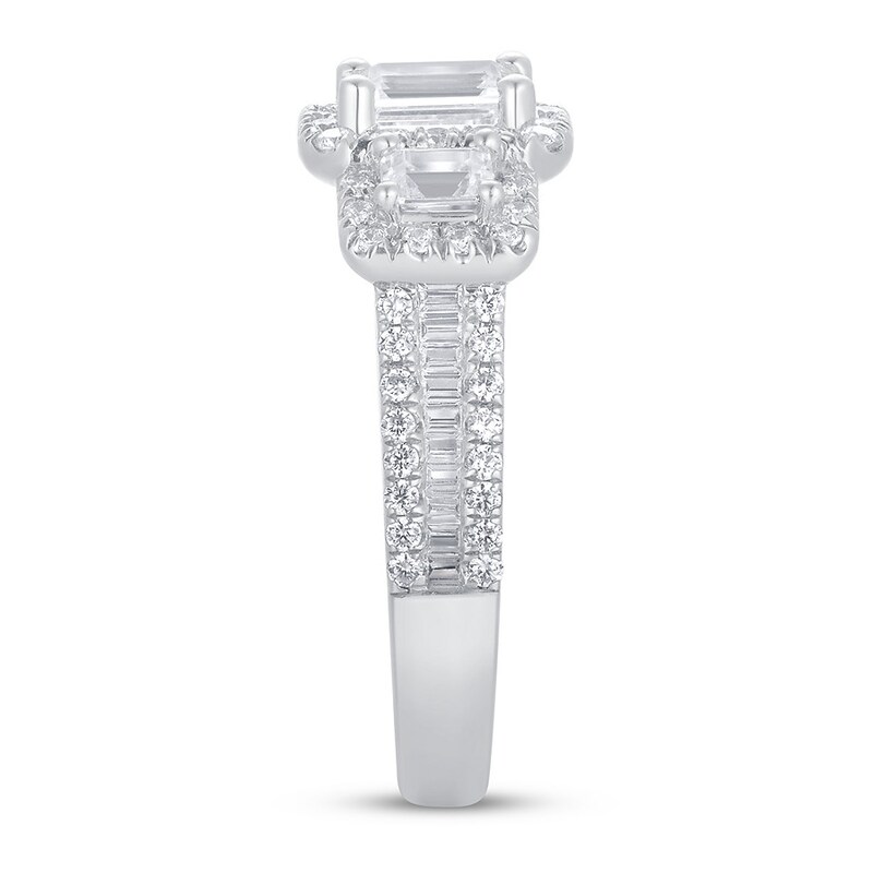 Main Image 3 of Previously Owned Three-Stone Diamond Ring 2 carats tw 14K White Gold