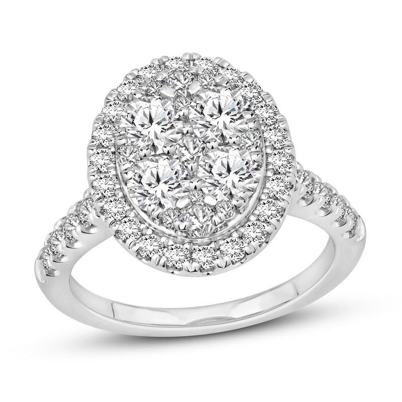 Main Image 1 of Previously Owned Diamond Engagement Ring 2 ct tw Round-cut 14K White Gold