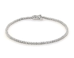 Previously Owned KAY Lab-Grown Diamonds Tennis Bracelet 1 ct tw 10K White Gold 7&quot;