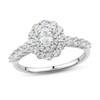 Thumbnail Image 1 of Previously Owned Diamond Engagement Ring 7/8 ct tw Oval/Round 14K White Gold