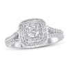 Thumbnail Image 0 of Previously Owned Lab-Created Diamonds by KAY Cushion Frame Engagement Ring 1 ct tw 14K White Gold