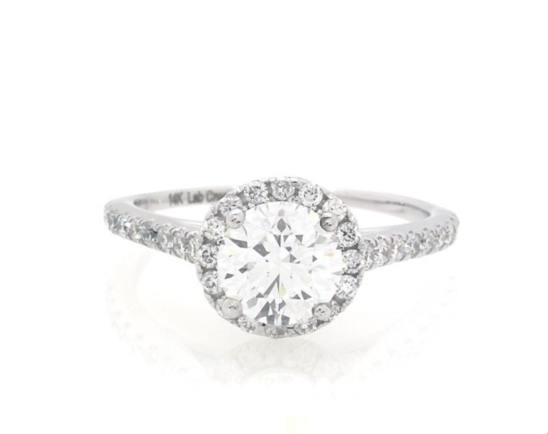 Main Image 1 of Previously Owned Lab-Grown Diamonds Engagement Ring 1-1/3 ct tw 14K White Gold