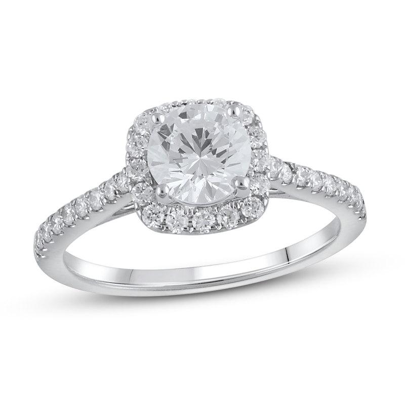 Main Image 1 of Previously Owned Lab-Grown Diamonds Engagement Ring 1-1/4 ct tw 14K White Gold