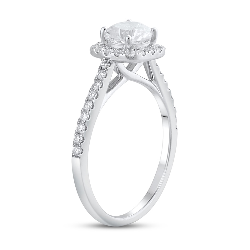 Main Image 2 of Previously Owned Lab-Grown Diamonds Engagement Ring 1-1/4 ct tw 14K White Gold