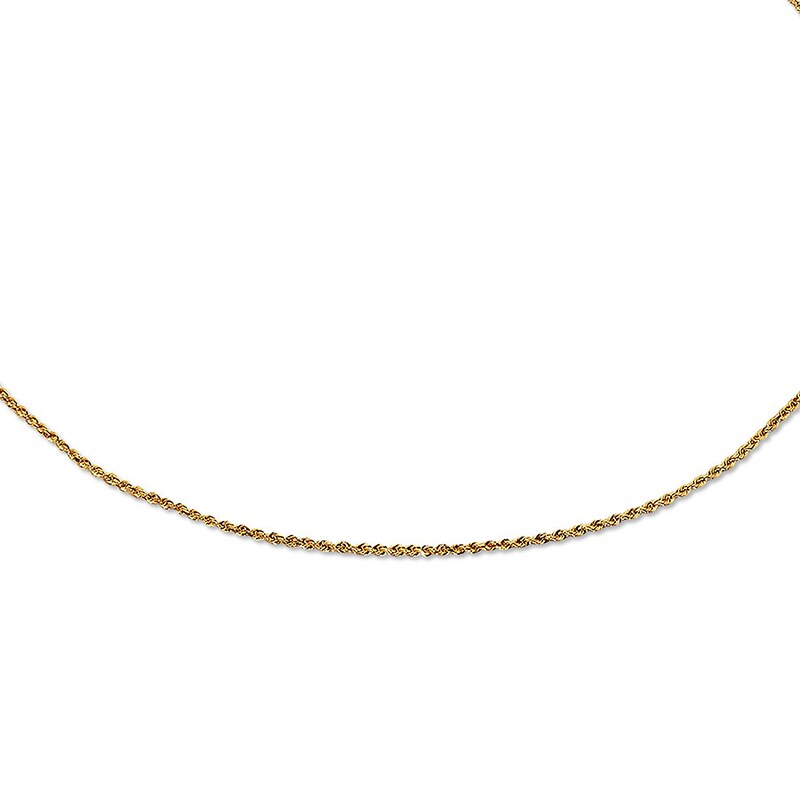 Main Image 1 of Previously Owned Rope Chain Necklace Solid 14K Yellow Gold 20"
