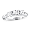 Thumbnail Image 1 of Previously Owned THE LEO Diamond Three-Stone Engagement Ring 1-1/8 ct tw Round-cut 14K White Gold Size 7
