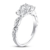Thumbnail Image 2 of Previously Owned THE LEO Diamond Three-Stone Engagement Ring 1-1/8 ct tw Round-cut 14K White Gold Size 7