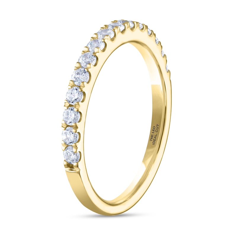 Main Image 2 of Previously Owned THE LEO Ideal Cut Diamond Anniversary Ring 1/2 ct tw 14K Yellow Gold Size 7