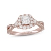 Thumbnail Image 1 of Previously Owned Neil Lane Diamond Engagement Ring 1-1/8 ct tw Cushion & Round-cut 14K Rose Gold