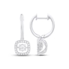 Thumbnail Image 1 of Previously Owned Unstoppable Love Diamond Dangle Earrings 1/2 ct tw 10K White Gold