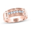 Thumbnail Image 0 of Previously Owned Men's THE LEO Diamond Wedding Band 3/8 ct tw Round-Cut 14K Rose Gold