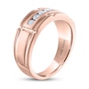 Thumbnail Image 1 of Previously Owned Men's THE LEO Diamond Wedding Band 3/8 ct tw Round-Cut 14K Rose Gold