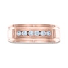 Thumbnail Image 2 of Previously Owned Men's THE LEO Diamond Wedding Band 3/8 ct tw Round-Cut 14K Rose Gold