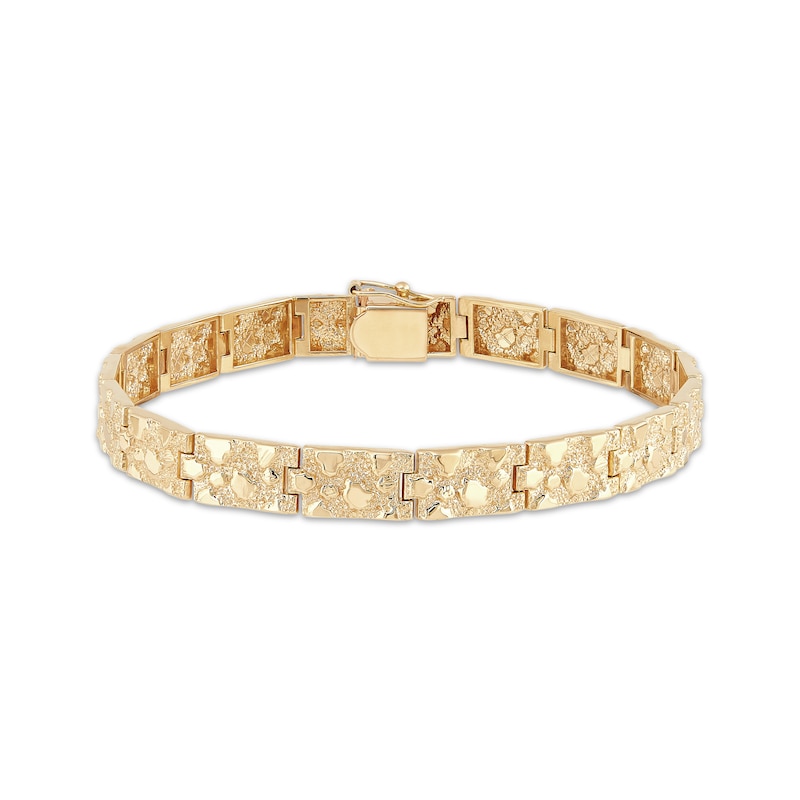 Previously Owned Nugget Geometric Link Bracelet 10K Yellow Gold 8.5"