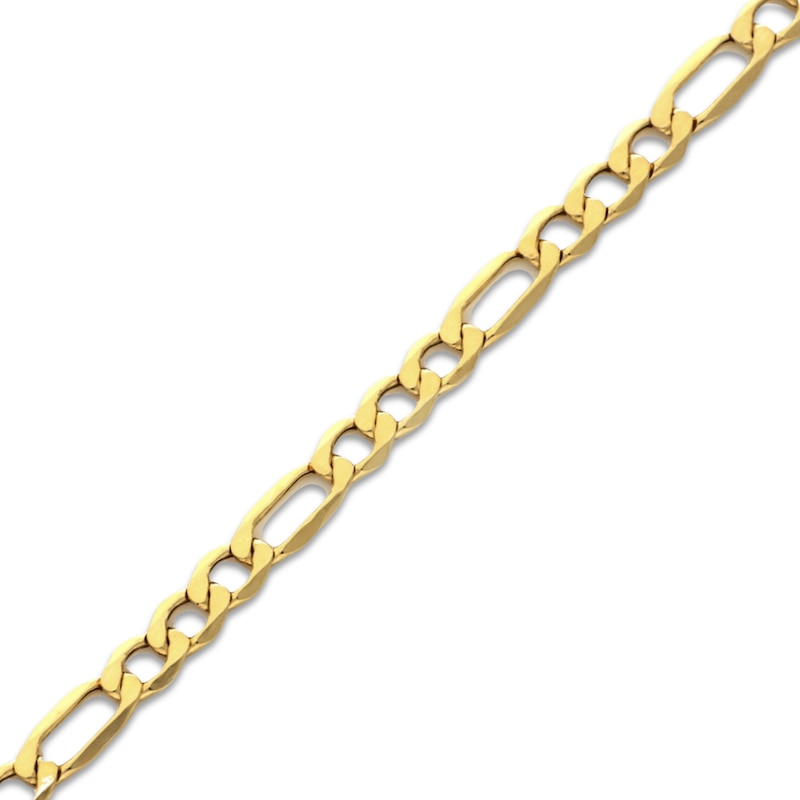 Main Image 3 of Previously Owned Semi-Solid Figaro Chain Necklace & Bracelet Set 10K Yellow Gold