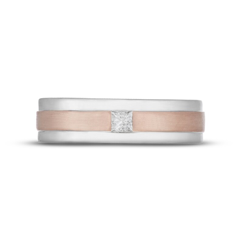 Main Image 3 of Previously Owned Neil Lane Men's Diamond Wedding Band 1/6 ct tw 14K Two-Tone Gold