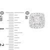 Thumbnail Image 2 of Previously Owned Diamond Stud Earrings 1 ct tw Princess & Round-cut 10K White Gold (J/I3)