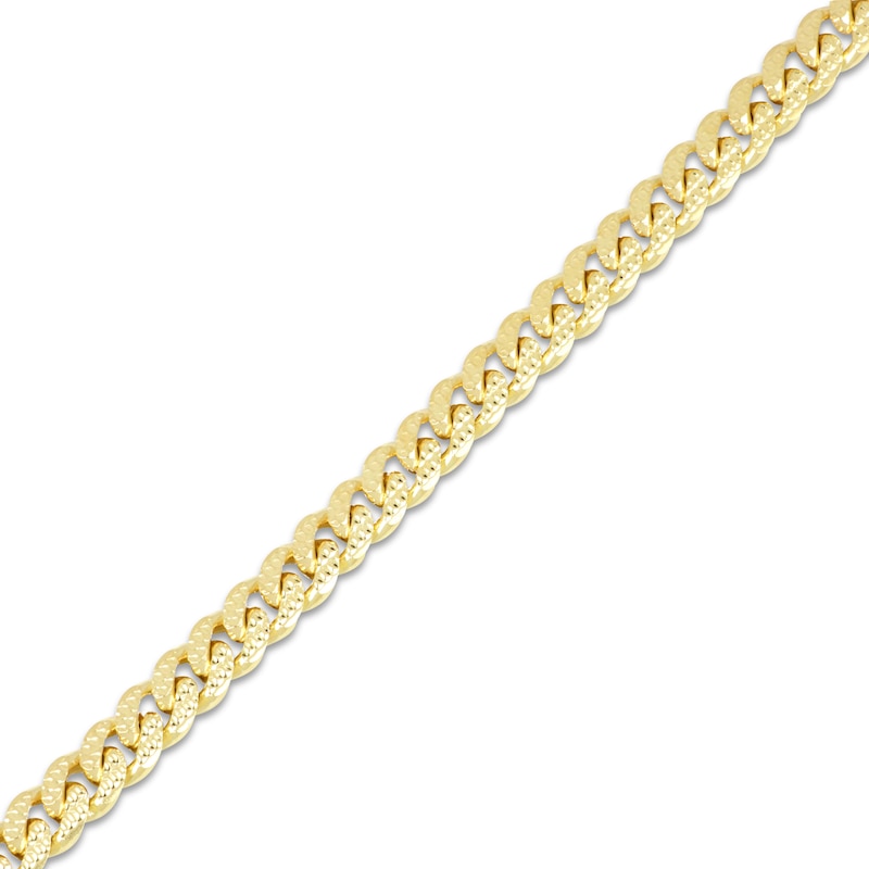 Main Image 1 of Previously Owned Diamond-Cut Miami Cuban Chain Bracelet Solid 14K Yellow Gold 8.5"