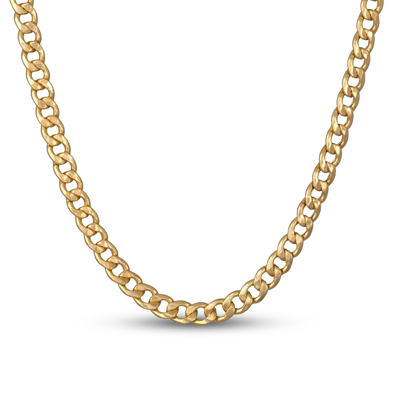Main Image 1 of Previously Owned Curb Chain Necklace Hollow 14K Yellow Gold 22"