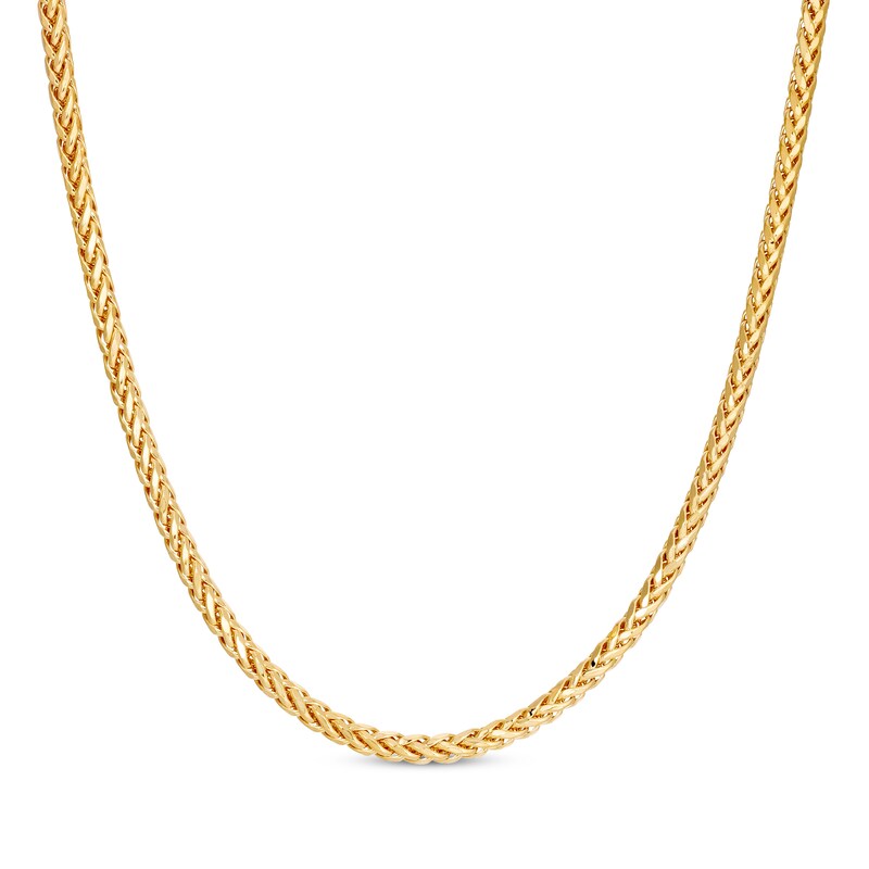 Main Image 1 of Previously Owned Wheat Chain Necklace Hollow 10K Yellow Gold 24"