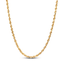 Previously Owned Solid Rope Chain 10K Yellow Gold 24&quot;