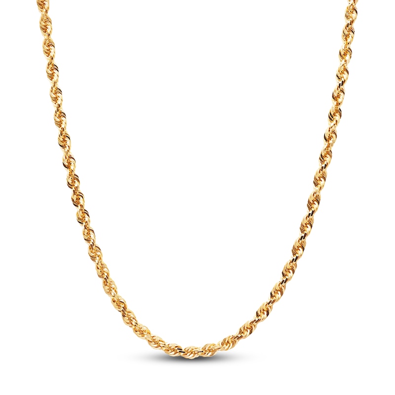 Main Image 1 of Previously Owned Rope Chain Solid 10K Yellow Gold 24"