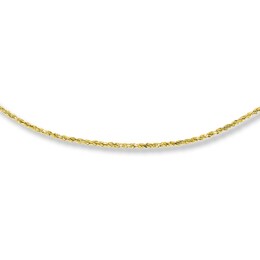 Previously Owned Semi-Solid Rope Chain Necklace 10K Yellow Gold