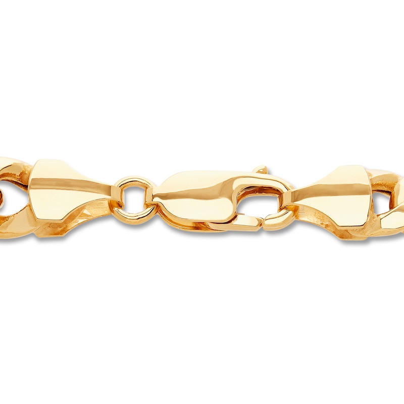 Main Image 2 of Previously Owned Cuban Curb Chain Bracelet Hollow 14K Yellow Gold 8.5"