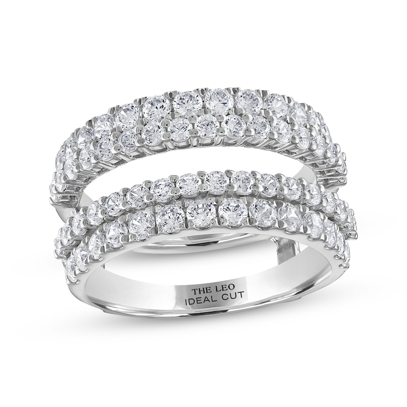Main Image 1 of Previously Owned THE LEO Ideal Cut Round-Cut Diamond Enhancer Ring 1-3/4 ct tw 14K White Gold